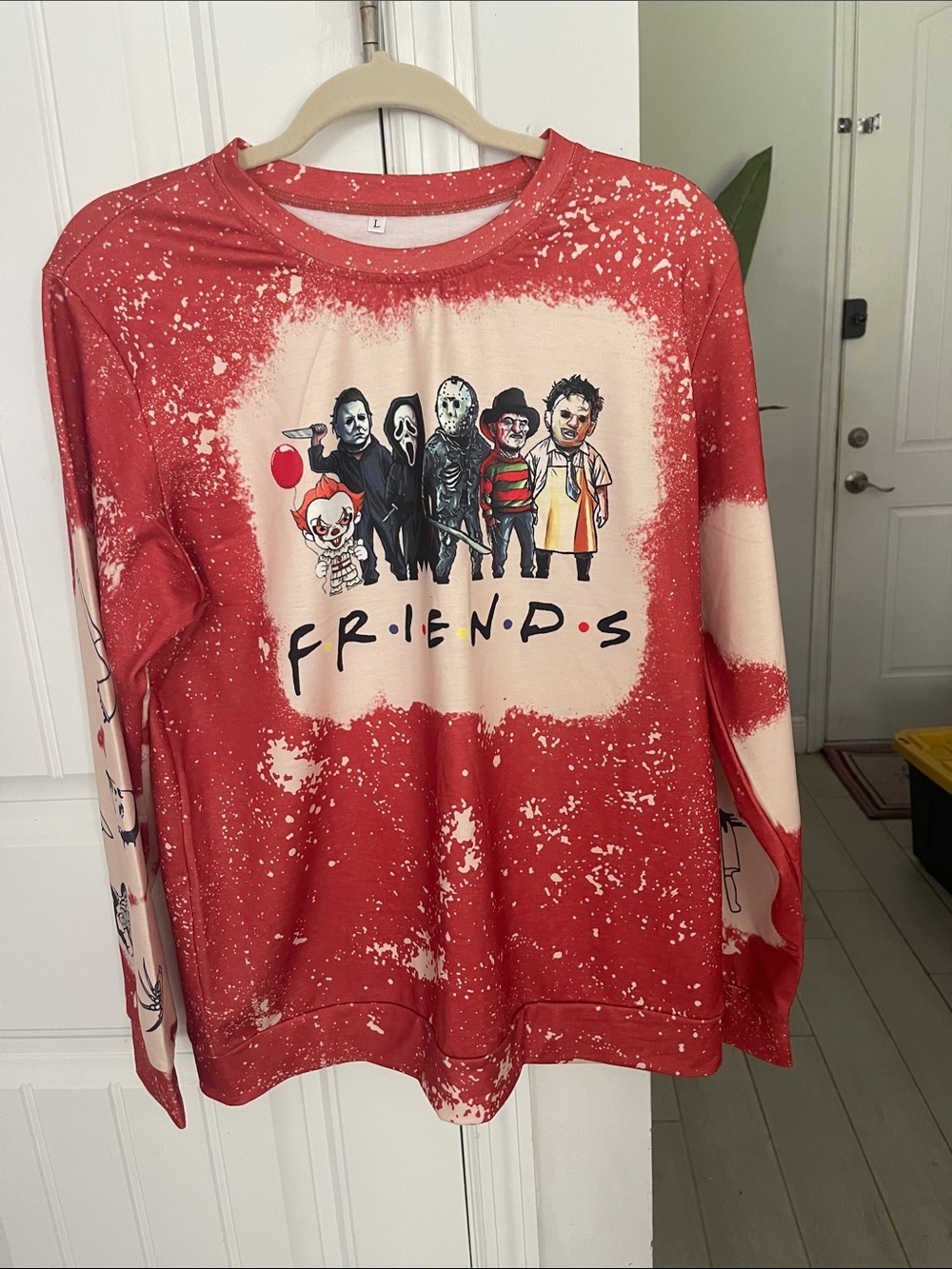 Kids Red Graphic Long-Sleeve Shirt - Friends Horror Characters